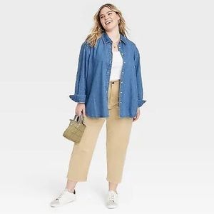 NWT Plus Size Denim Shirt - 2X